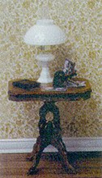 CHRYSNBON - 1 Inch Scale Dollhouse Miniature Kitchen Furniture - M-550 Victorian Table Minikit Brown Plastic (CB2425BR) 749939402539