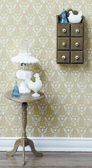 CHRYSNBON - 1 Inch Scale Dollhouse Miniature Kitchen Furniture - M-560 Candlestick Table Minikit Brown Plastic (CB2426) 749939402546