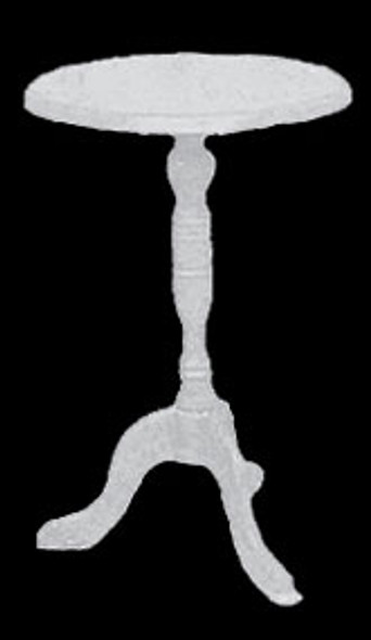 CHRYSNBON - 1 Inch Scale Dollhouse Miniature - Candlestick Table White Kit Plastic (CB2710WH) 749939402805