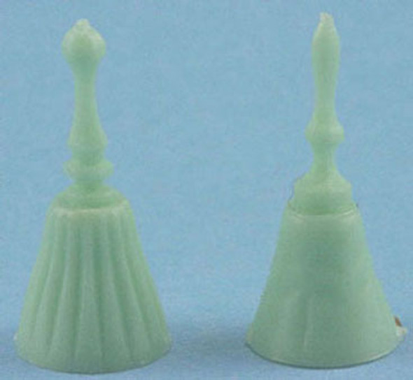 CHRYSNBON - 1 Inch Scale Dollhouse Miniature - Dinner Bells 2pc Jadite (CB89J) 749939403642