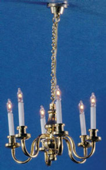 CIR-KIT - 1 Inch Scale Dollhouse Miniature Lighting - 6-arm Grand Chandelier (CK3010)