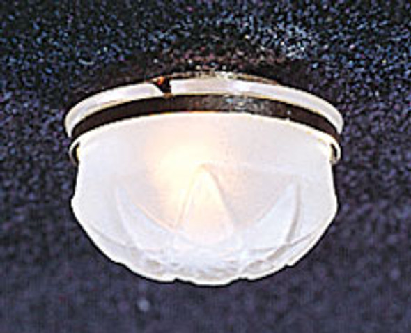 CIR-KIT - 1 Inch Scale Dollhouse Miniature Lighting - Ceiling Lamp With Removable Frosted Shade (CK3717)