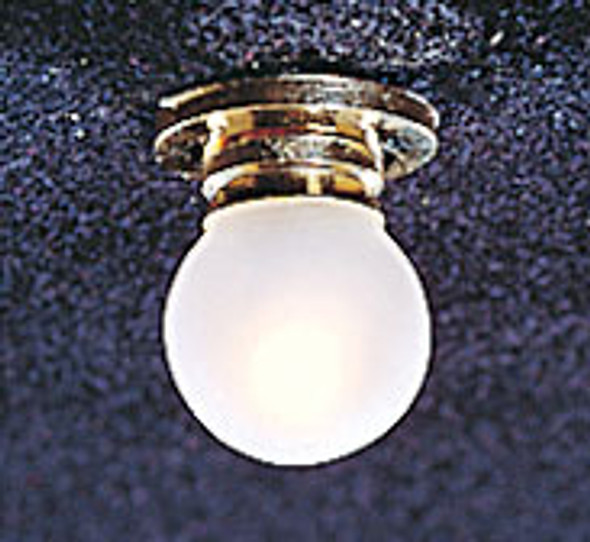 CIR-KIT - 1 Inch Scale Dollhouse Miniature Lighting - Ceiling Lamp With Removable Frosted Globe (CK3718) 726121037182