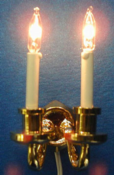 CIR-KIT - 1 Inch Scale Dollhouse Miniature Lighting - Dual Candle Grand Wall Sconce (CK4009)