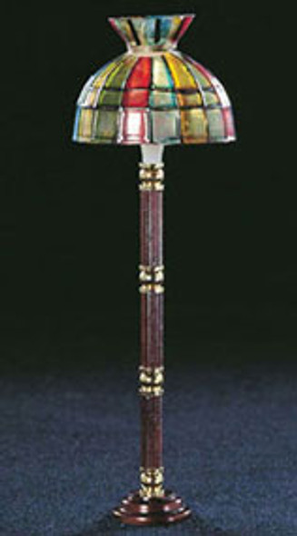 CIR-KIT - DOLLHOUSE LIGHTS Floor Lamp, Tiffany Shade 1" Scale Dollhouse Miniature CK4308