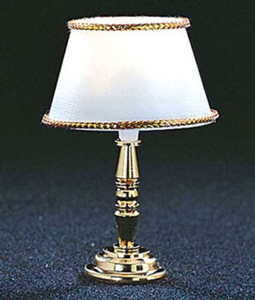 CIR-KIT - 1 Inch Scale Dollhouse Miniature Lighting - Gold Base Table Lamp (CK4642) 726121046429