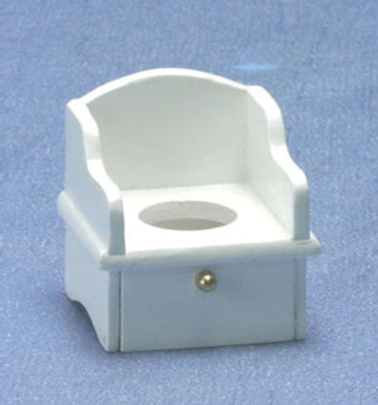 CLASSICS - Dollhouse Furniture Potty Chair - White 1" Scale Dollhouse Miniature CLA01225 731851012255