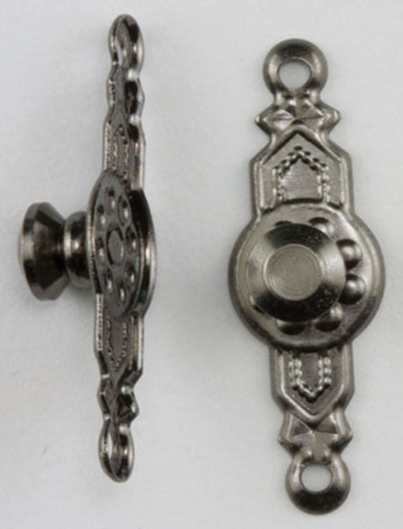 CLASSICS - 1" Scale Colonial Door Knob Pewter 2 Pack Dollhouse Miniature (05512) 731851055122