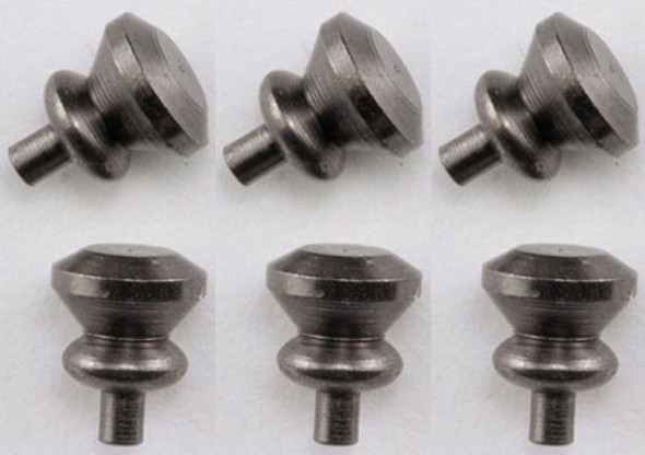 CLASSICS - Dollhouse Furniture Pewter Round Knobs - 6 in a Package 1" Scale Dollhouse Miniature CLA05533 731851055337