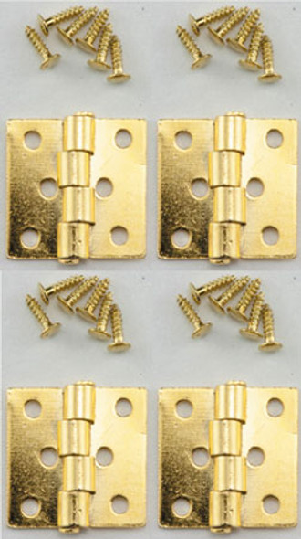 CLASSICS - Dollhouse Furniture Butt Hinges with Nails - 4 in a pack 1" Scale Dollhouse Miniature CLA05544 731851055443