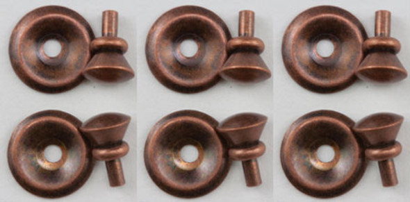 CLASSICS - 1" Scale Traditional Round Door Knob 6 Pack Oil Rub Bronze Dollhouse Miniature (05695) 731851056952