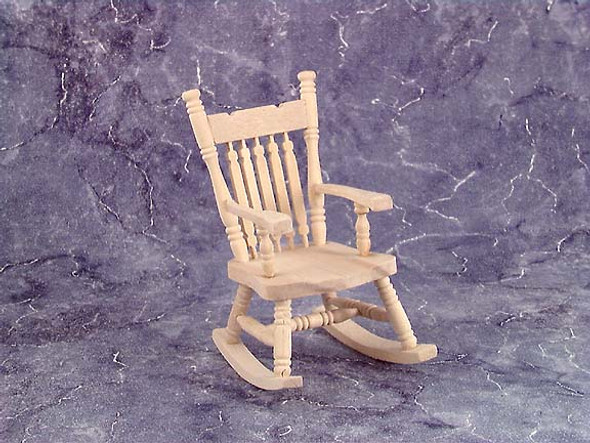 CLASSICS - 1 Inch Scale Dollhouse Miniature Living Room Furniture - Rocking Chair Unfinished (CLA08651) 731851086515