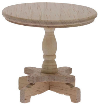 CLASSICS - Dollhouse Furniture Unfinished End Table 1" Scale Dollhouse Miniature CLA08703 731851087031