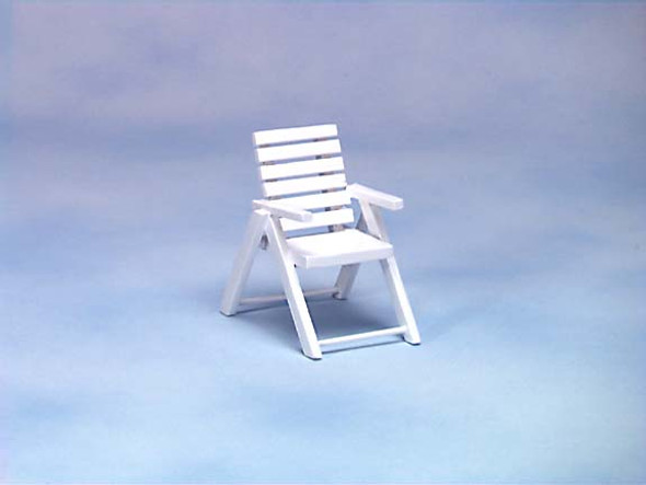 CLASSICS - 1 Inch Scale Dollhouse Miniature PATIO CHAIR WHITE (10433) 731851104332