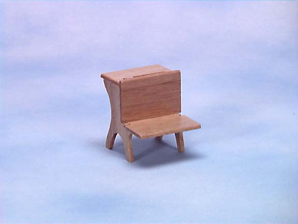 CLASSICS - 1 Inch Scale Dollhouse Miniature SCHOOL DESK OAK (10494) 731851104943