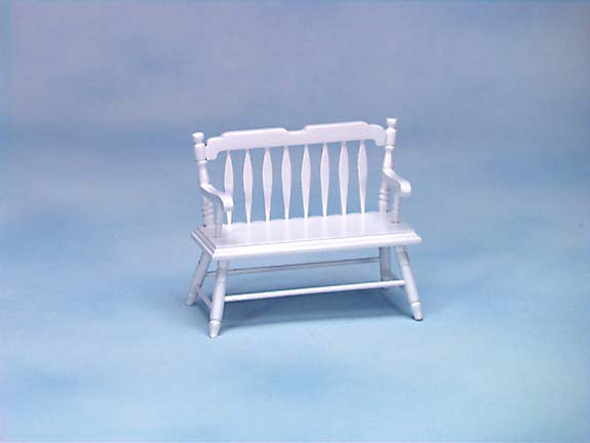 CLASSICS - 1 Inch Scale Dollhouse Miniature DEACON'S BENCH WHITE (10510) 731851105100