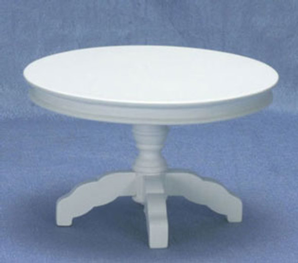 CLASSICS - 1 Inch Scale Dollhouse Miniature Living Room Furniture - Round Table White (CLA10776) 731851107760