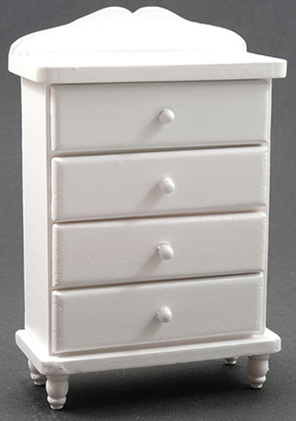 CLASSICS - 1 Inch Scale Dollhouse Miniature Bedroom Furniture - Chest Of Drawers White (CLA10810) 731851108101