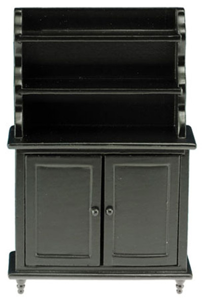 CLASSICS - Dollhouse Furniture Black Hutch 1" Scale Dollhouse Miniature CLA10914 731851109146