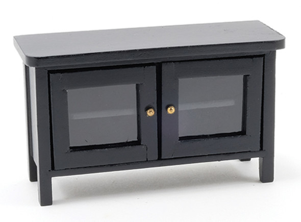 CLASSICS - Dollhouse Furniture Black Television Stand 1" Scale Dollhouse Miniature CLA10918 731851109184