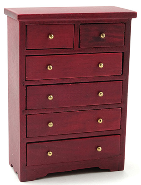 CLASSICS - 1" Scale Chest of Drawers Mahogany Dollhouse Miniature (10983) 731851109832