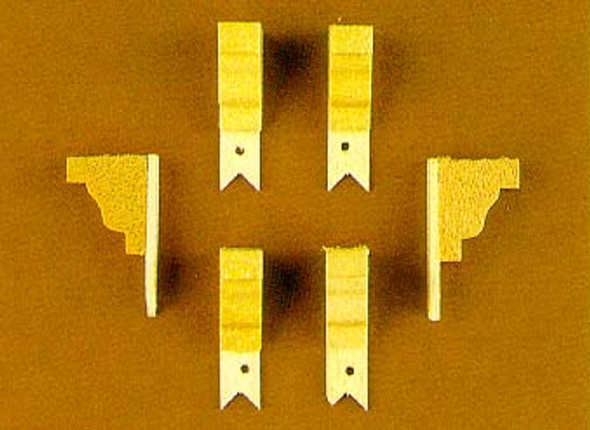 CLASSICS - 1 Inch Scale Dollhouse Miniature - Victorian Brackets 6 pcs (CLA70217) 731851702170