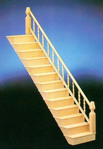 CLASSICS - 1 Inch Scale Dollhouse Miniature - Fancy Stair Kit Preassembled (CLA70280) 731851702804