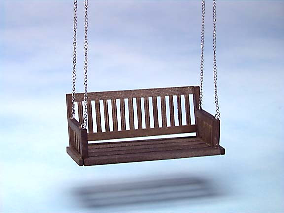 CLASSICS - 1 Inch Scale Dollhouse Miniature PORCH SWING, WALNUT (74081) 731851740813