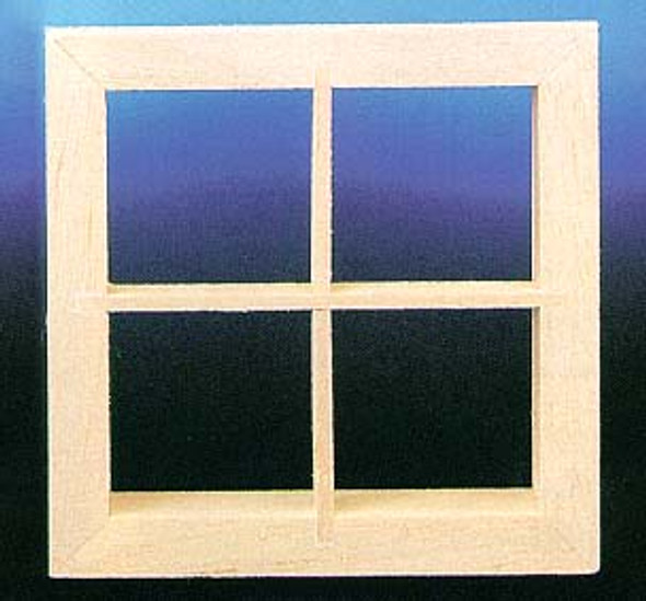 CLASSICS - 1 Inch Scale Dollhouse Miniature FOUR - LIGHT WINDOW WITH OUT PANES (75004) 731851750041