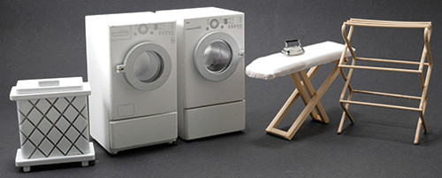 CLASSICS - 1" Scale Laundry Room Set Dollhouse Miniature (91706) 731851917062