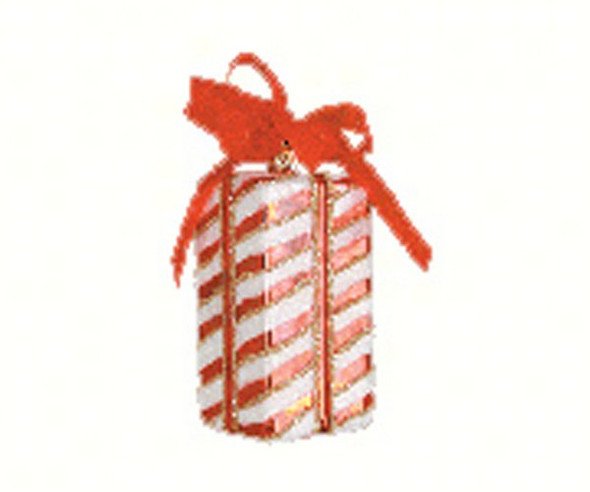 COBANE STUDIO - Xmas Surprise TL Stripes Glass Ornament (COBANEB278) 874504001319