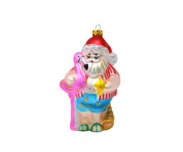 COBANE STUDIO - Coastal Claus Glass Ornament (COBANEC371) 874504002873