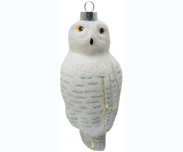 COBANE STUDIO - Snowy Owl Glass Ornament (COBANED379) 874504002323
