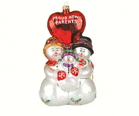 COBANE STUDIO - Proud New Parents Glass Ornament (COBANEE107) 874504000305