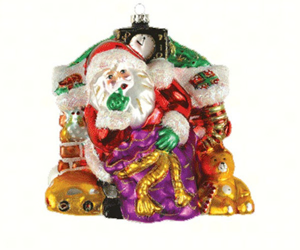 COBANE STUDIO - Santa's Secret Glass Ornament (COBANEE357) 874504002101