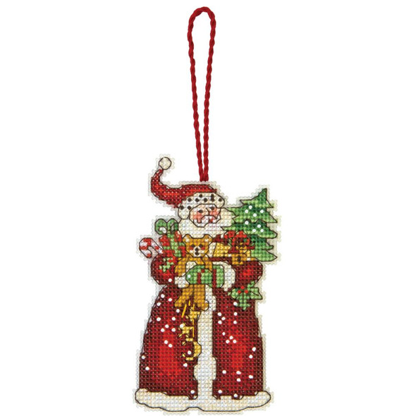 DIMENSIONS - Susan Winget Plastic Canvas Ornament Kit Santa 2.75"X4.75" (14 Count) (70-08895) 088677088958