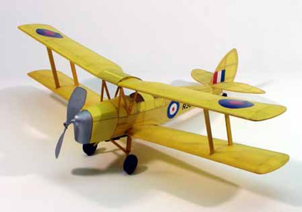 DUMAS - Tiger Moth,17.5" Rubber Power, Balsa Wood Airplane Model Kit (208) 660141002082