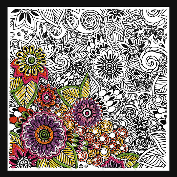 Design Works - Zenbroidery Floral Stitching Craft Kit (4007) 021465040073