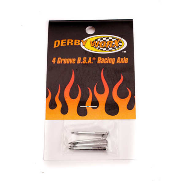 DERBY WORX - Pinewood Derby Straight Cut Axles (4) (SCA01) 013964678208