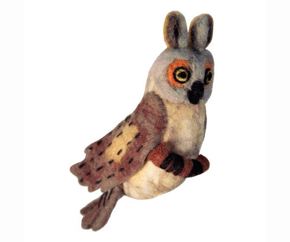 DZI HANDMADE DESIGNS - Great Horned Owl Woolie Ornament (DZI483031) 845964011125