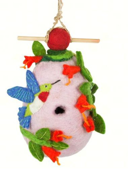 DZI HANDMADE DESIGNS - Hummingbird Felt Birdhouse (DZI484054) 845964012528