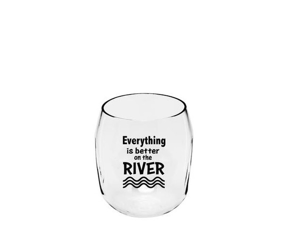 ZEE'S CREATIONS - Everything is Better on the River Ever Drinkware Wine Tumbler (ED1001-CC5) 817441018071