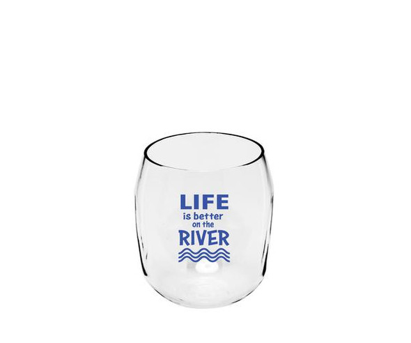 ZEE'S CREATIONS - Life is Better on the River Everdrinkware Wine Tumbler (ED1001-CS7) 817441018156