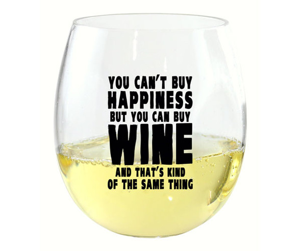 ZEE'S CREATIONS - You Can't Buy Happiness - EverDrinkware Wine Tumbler (ED1001-W3) 645194100213