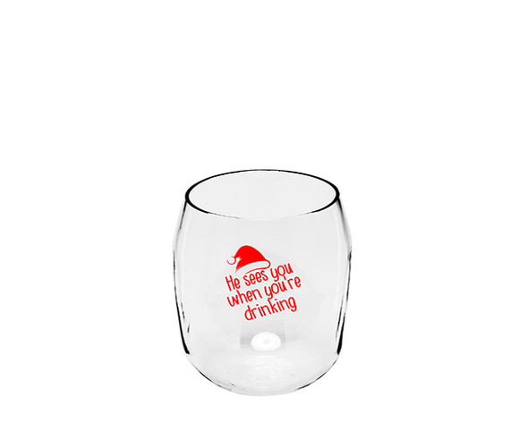 ZEE'S CREATIONS - Santa Sees EverDrinkwareWine Tumbler (ED1001-XM4) 817441017852