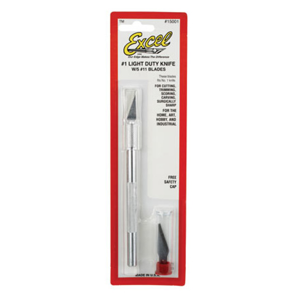 EXCEL - Light Duty Knife with 5 #20011 Blades (15001) 098171150013