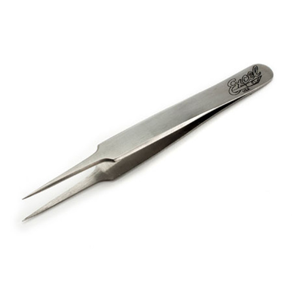 EXCEL - Straight Point Tweezers, Polished (30418) 098171304188