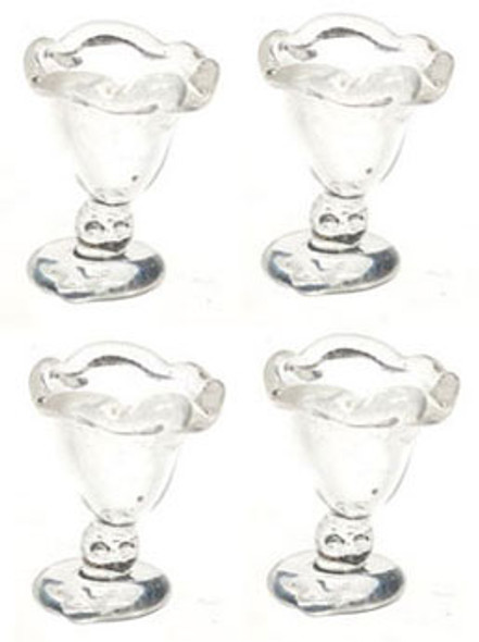 FARROW - 1 Inch Scale Dollhouse Miniature - Dessert Dishes Set Of 4 (FR40327) 717425403278