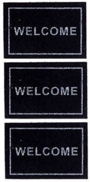 FARROW - 1" Scale Dollhouse Miniature - Dollhouse Black Welcome Mats 3 pieces (57014) 717425570147