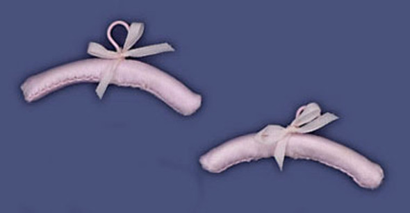 FALCON - Miniature Hanger- Pink, 2Pc for 1" Scale Dollhouse Miniature (FCA1845PK)